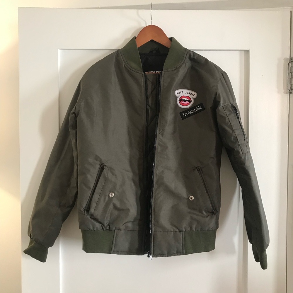 CHRLDR Army green bomber jacket